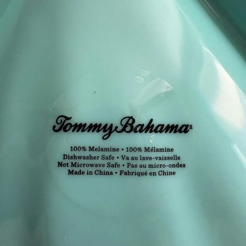 NWT - Tommy Bahama Melamine Hibiscus Teal Serving Tray